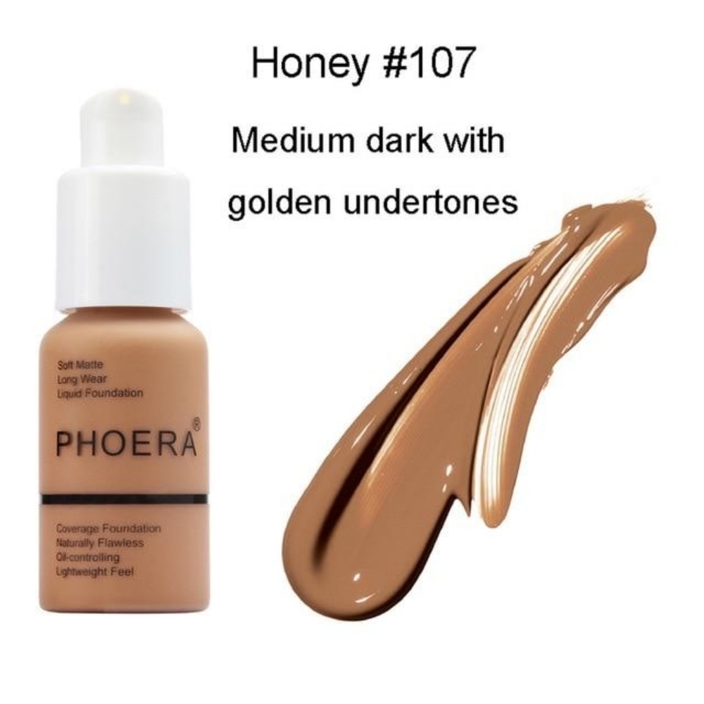 Phoera  #107 Honey Soft Matte Liquid Foundation